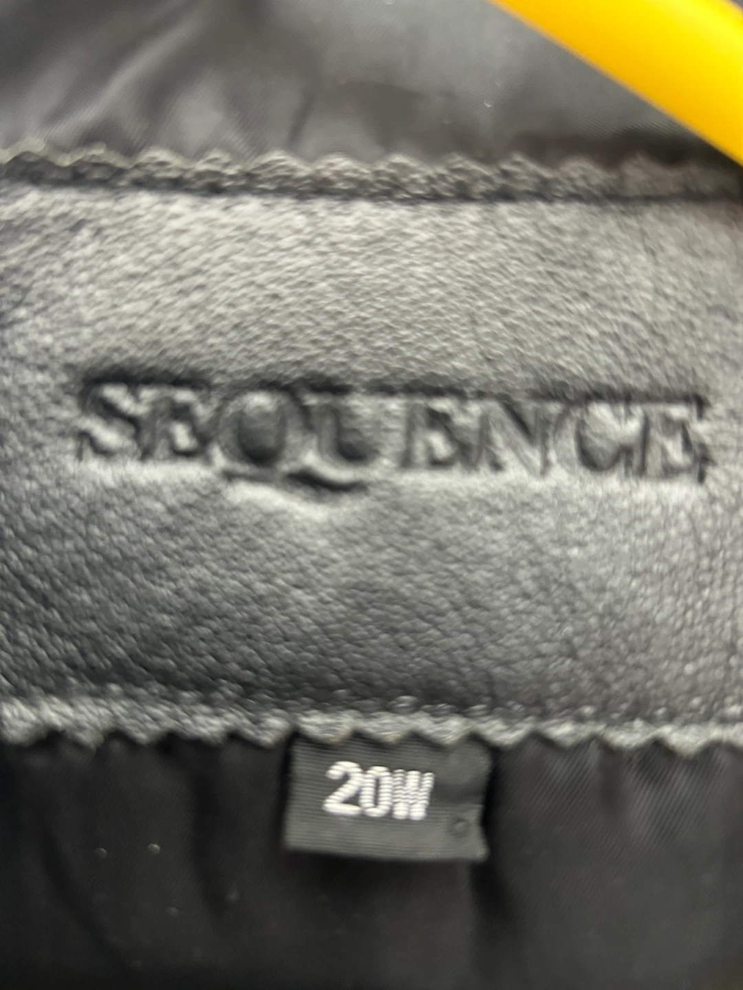 Sequence Black Leather Coat - Size 20W - photo 3