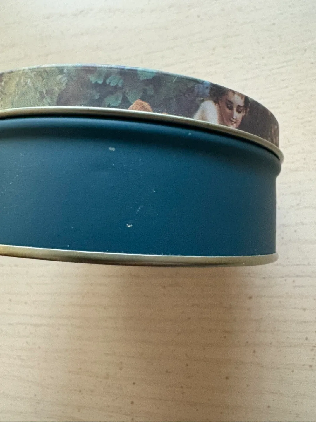 Vintage Cherub Coasters w/ Cork Bottoms & Tin image indicator(7)