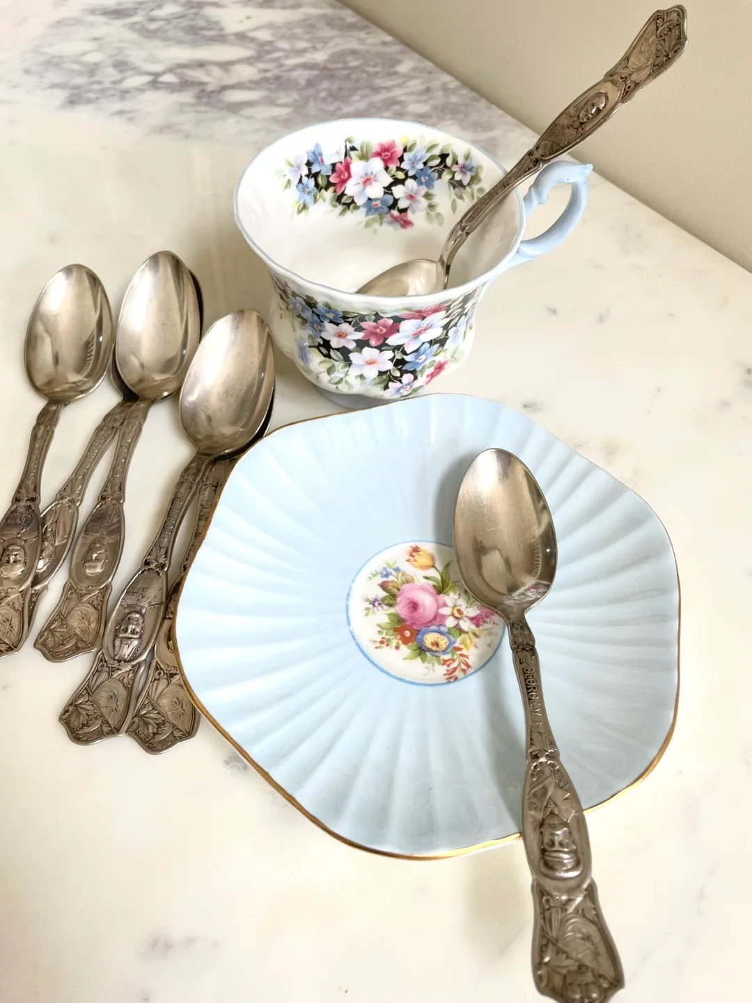 Vintage silver spoons - WW1 Era - 1916 image indicator(9)