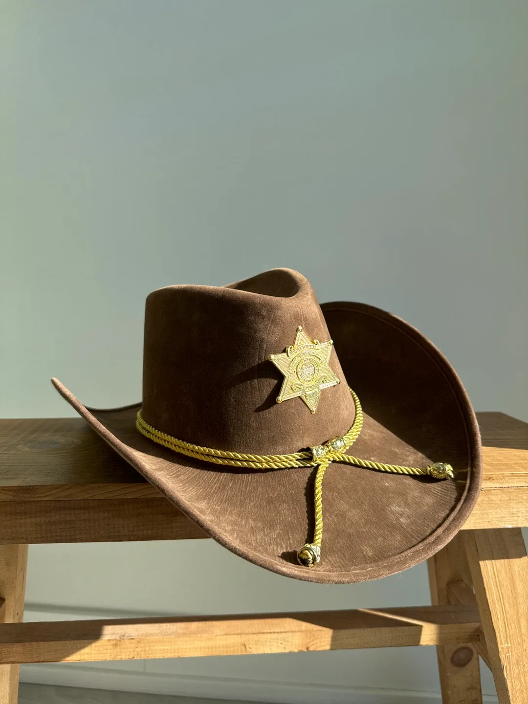 Brown Sheriff Cowboy Hat - 🥕 thumbnail