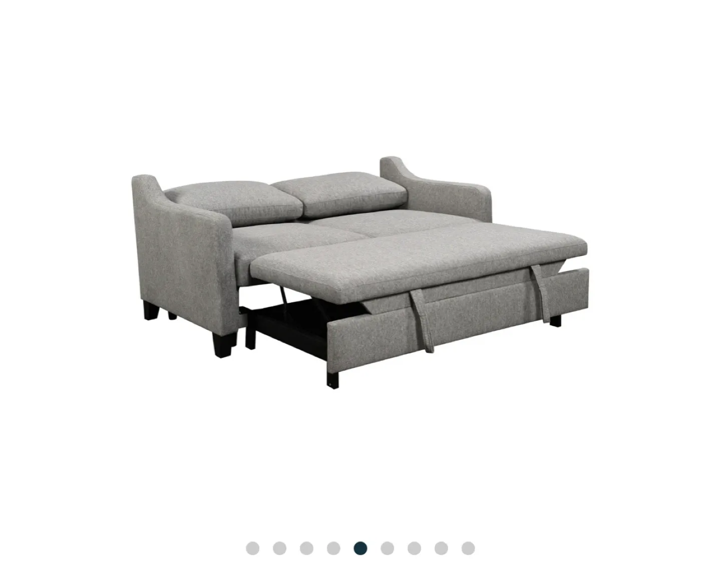 Convertible Bed Dark Grey Fabric Sofa image indicator(2)