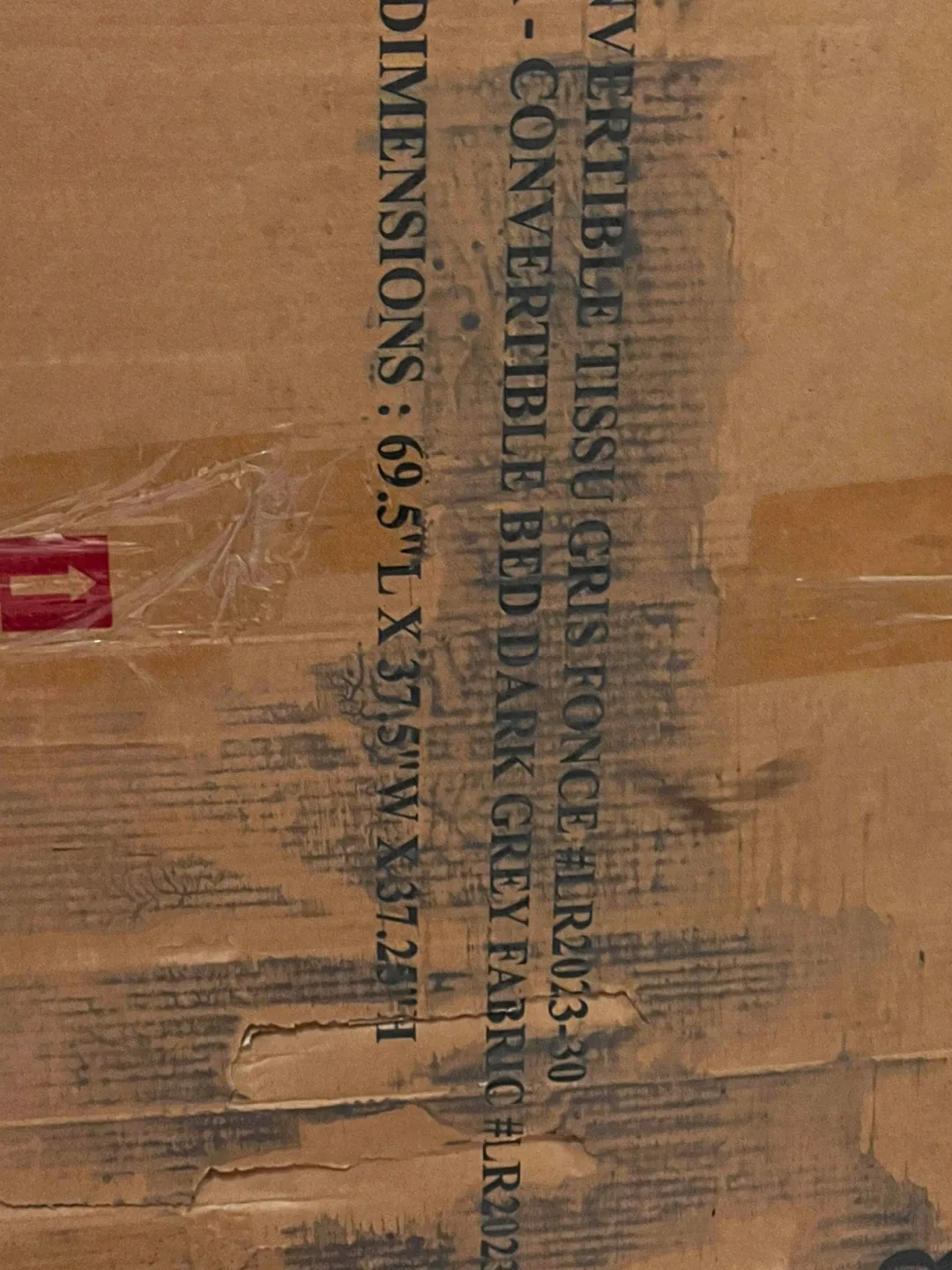 Convertible Bed Dark Grey Fabric Sofa image indicator(3)