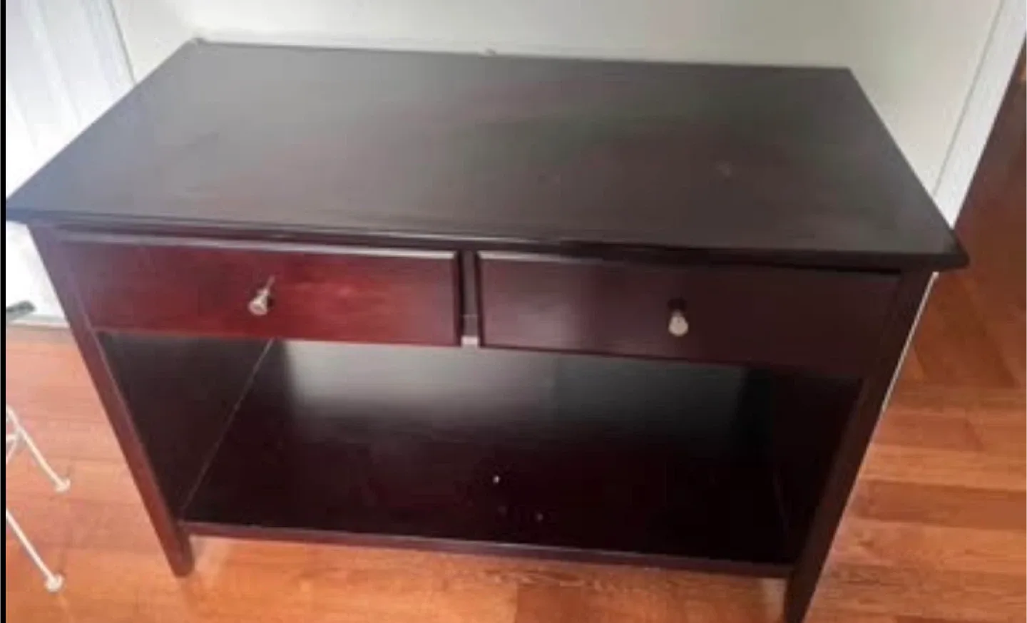 Dark Brown  Table with Drawers