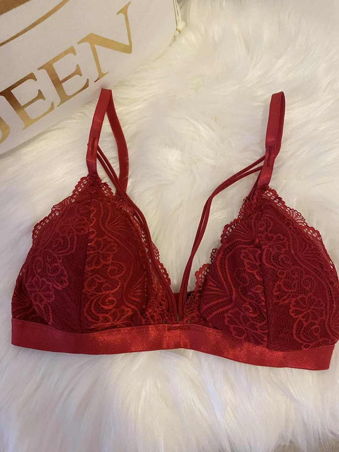 Dynamite Red Lace Bralette size M image indicator(3)