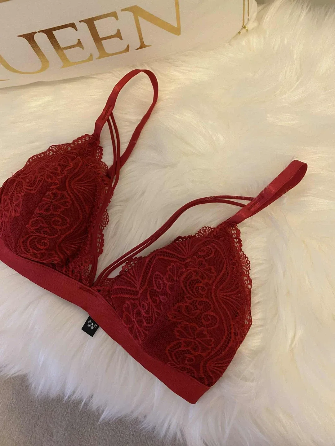 Dynamite Red Lace Bralette size M image indicator(2)