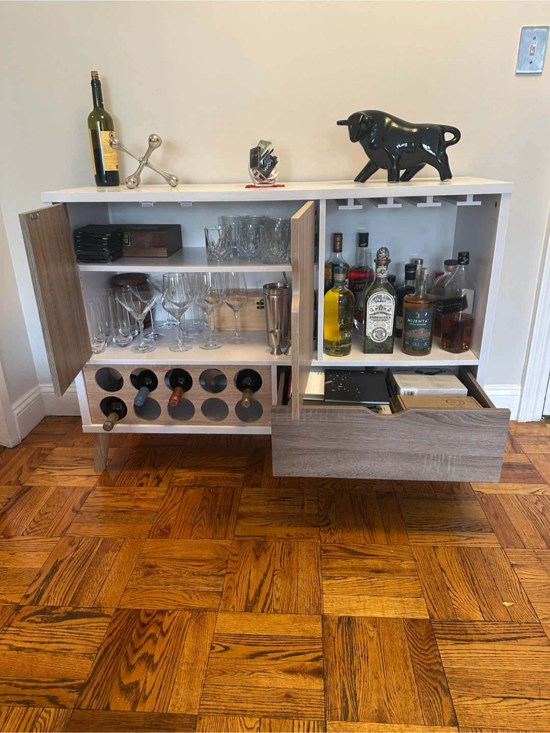 Wine Cabinet with Storage - photo 2