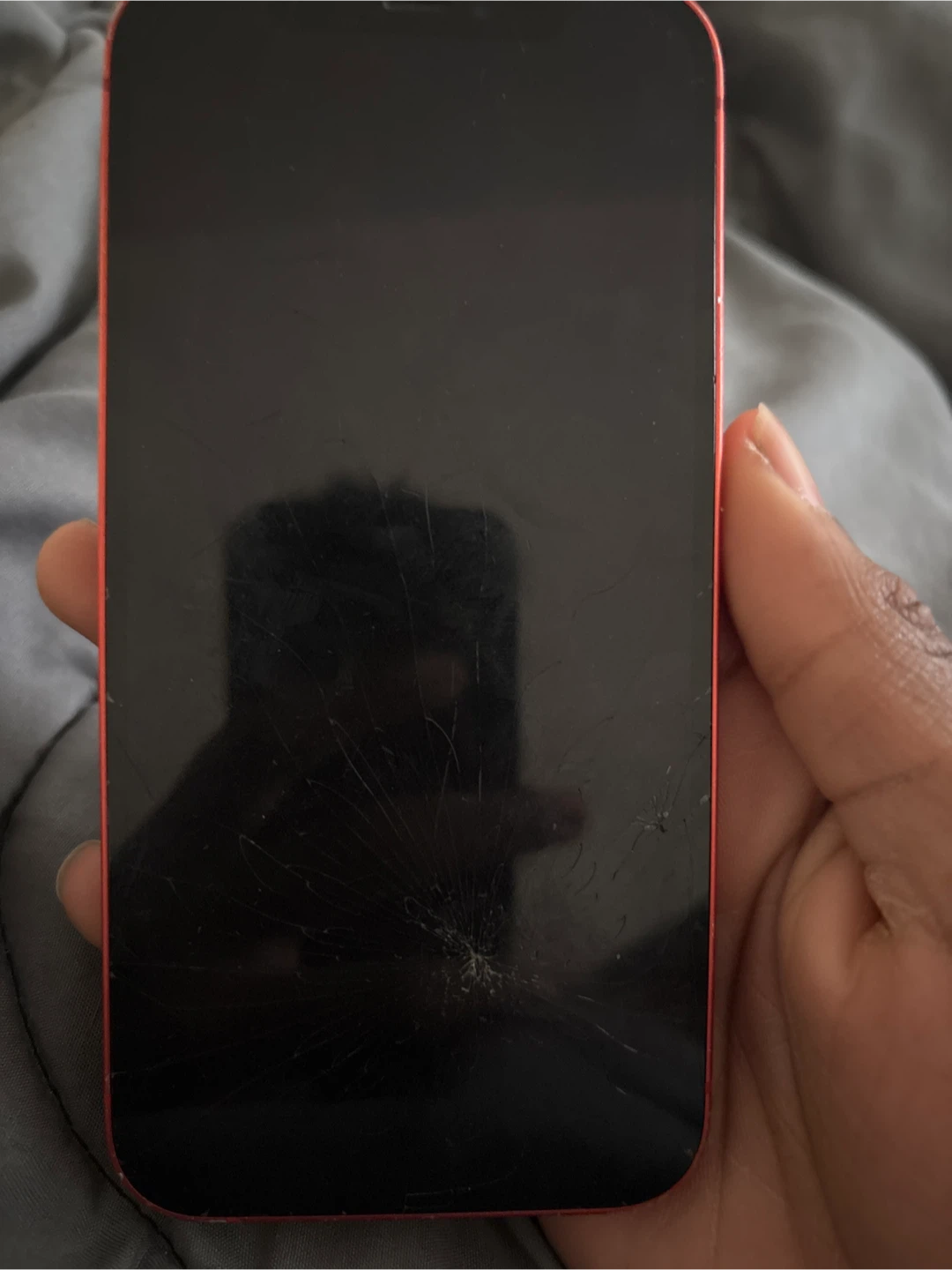 Red iPhone 12 - Damaged For Parts