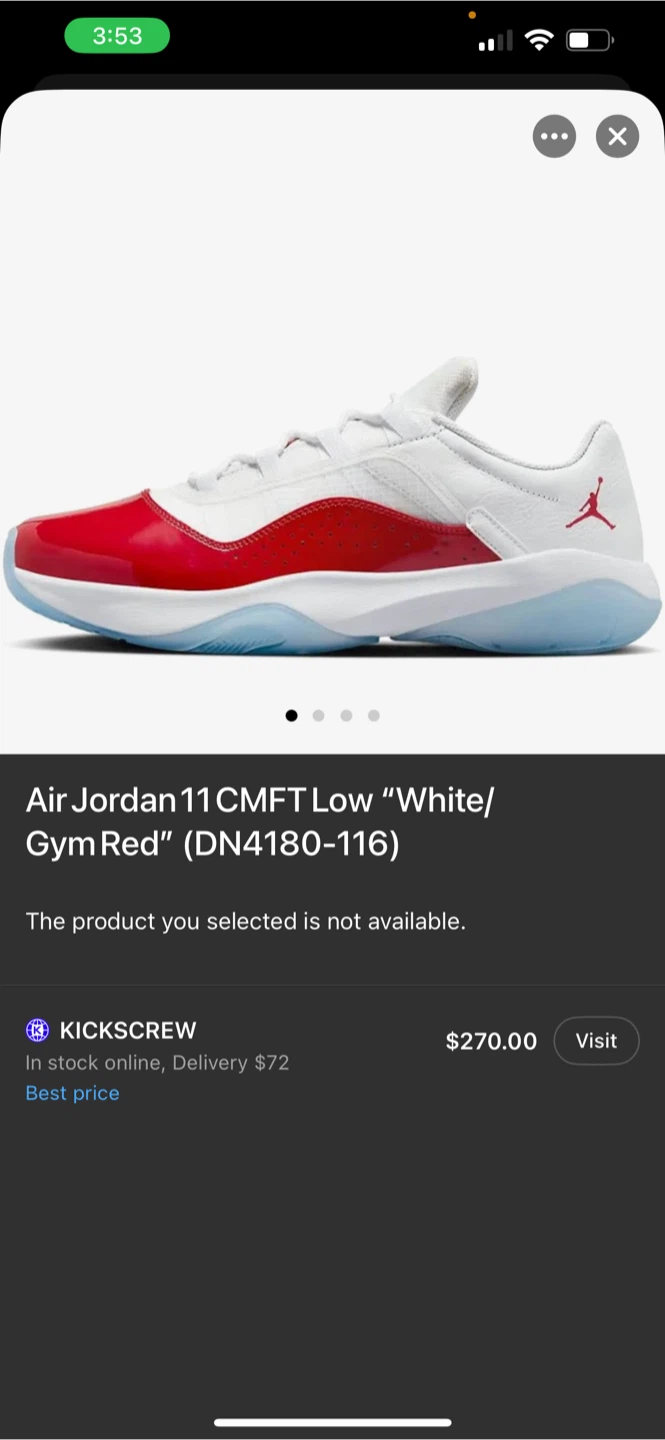Air Jordan 11 CMFT Low White/Gym Red - photo 3