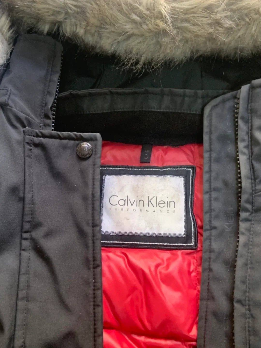 Calvin Klein Black Winter Parka - Size L image indicator(4)