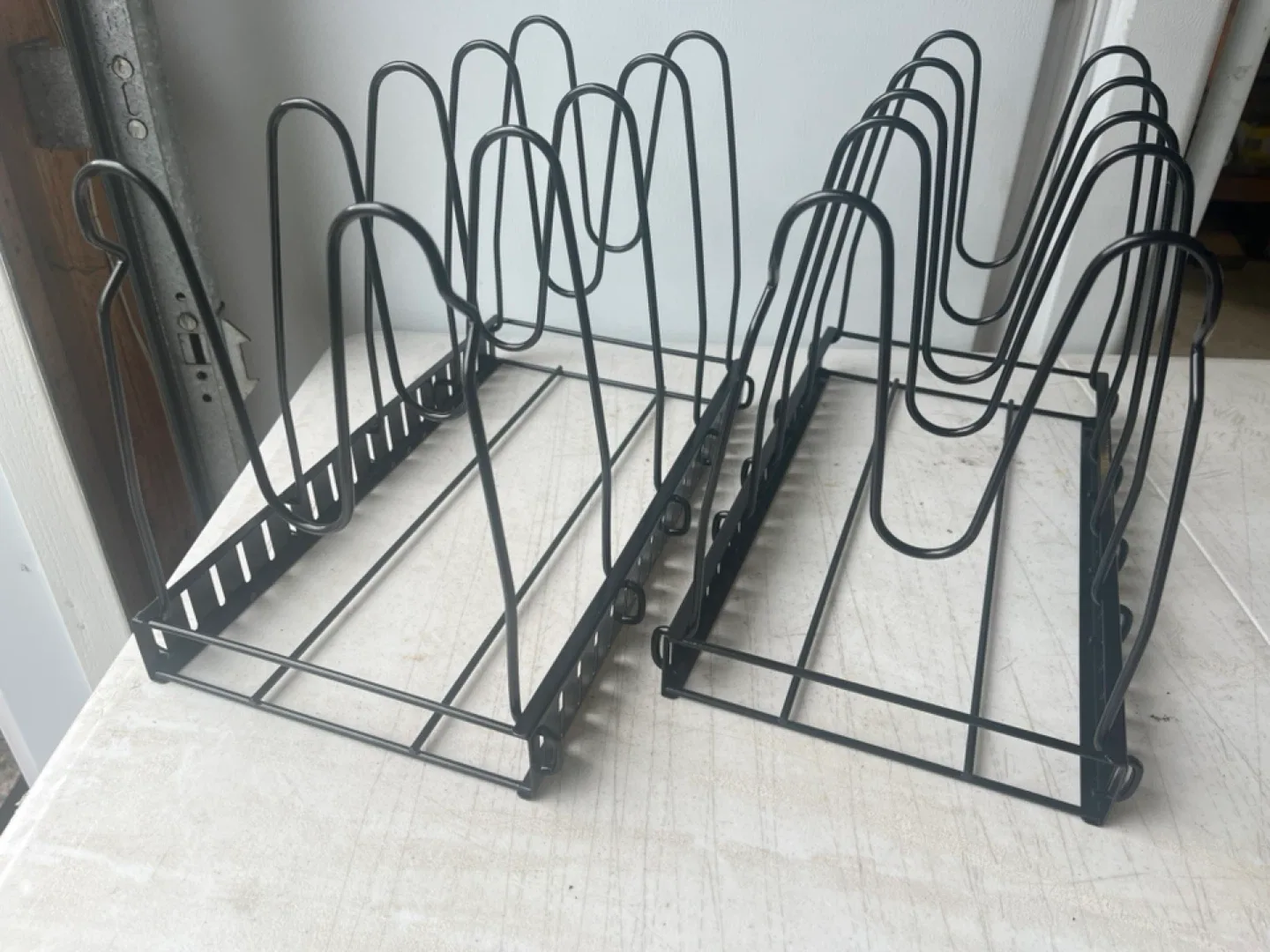 Black Metal Pan/Pot Lid Organizer Rack