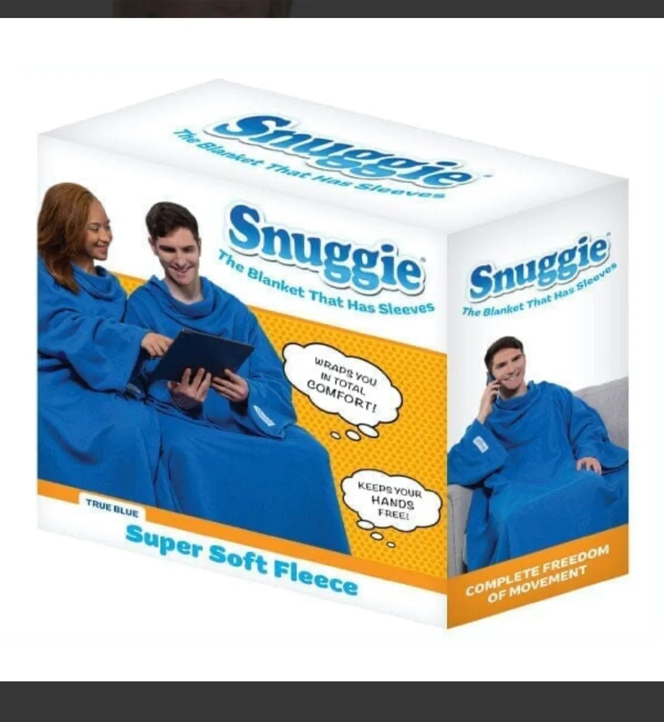 Snuggie Blanket That Has Sleeves - True Blue image indicator(3)