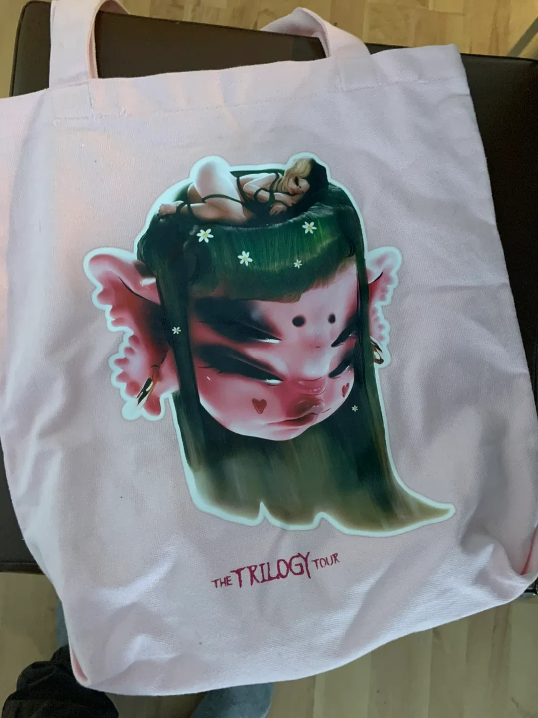 Melanie Martinez Trilogy Tour Pink Tote Bag thumbnail