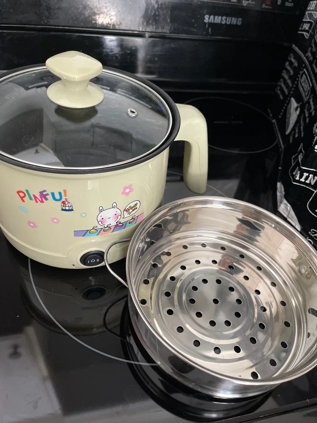 PINFU Electric Hot Pot with Steamer image indicator(2)