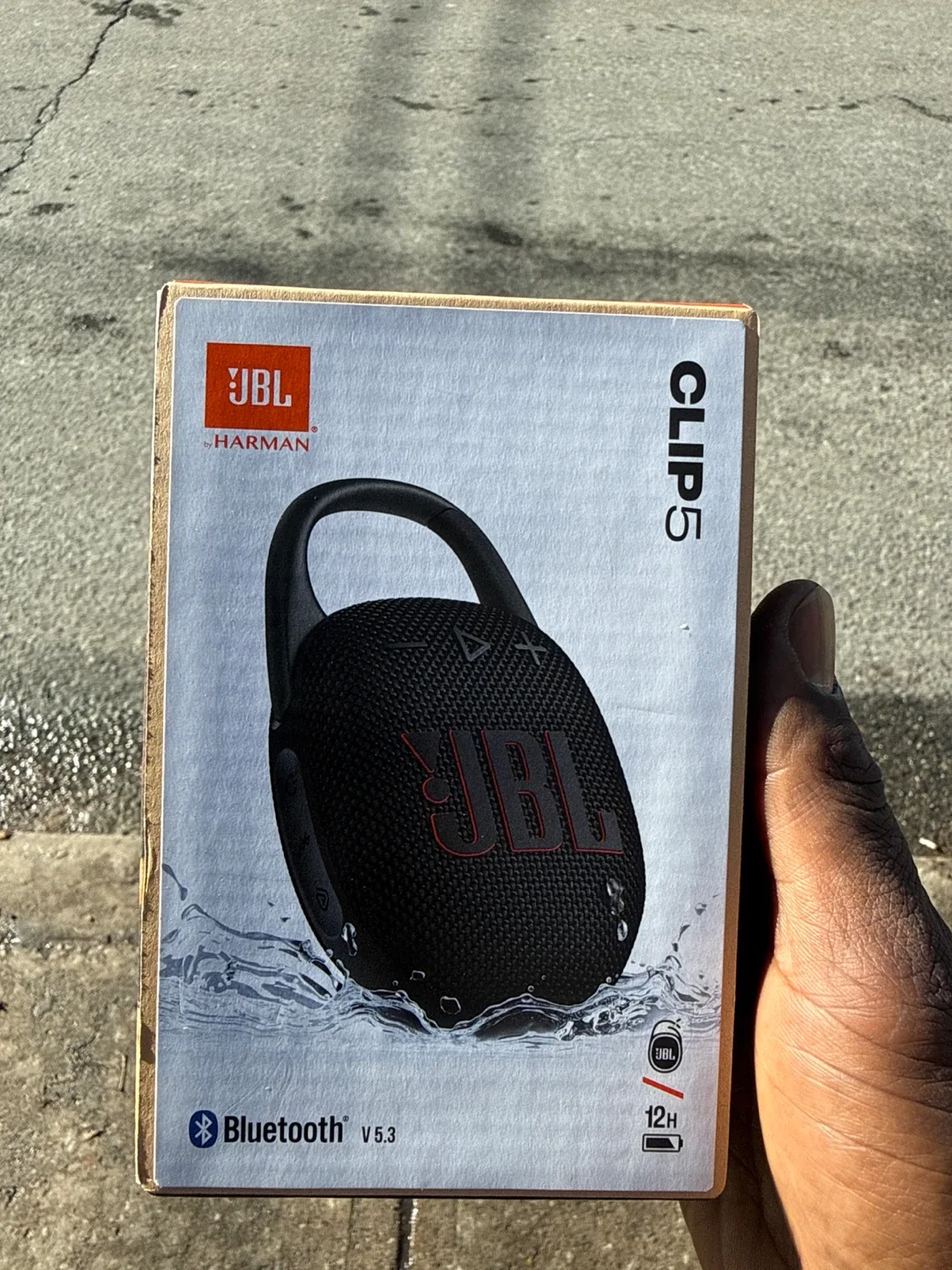 New JBL Clip 5 Portable Bluetooth Speaker - Black