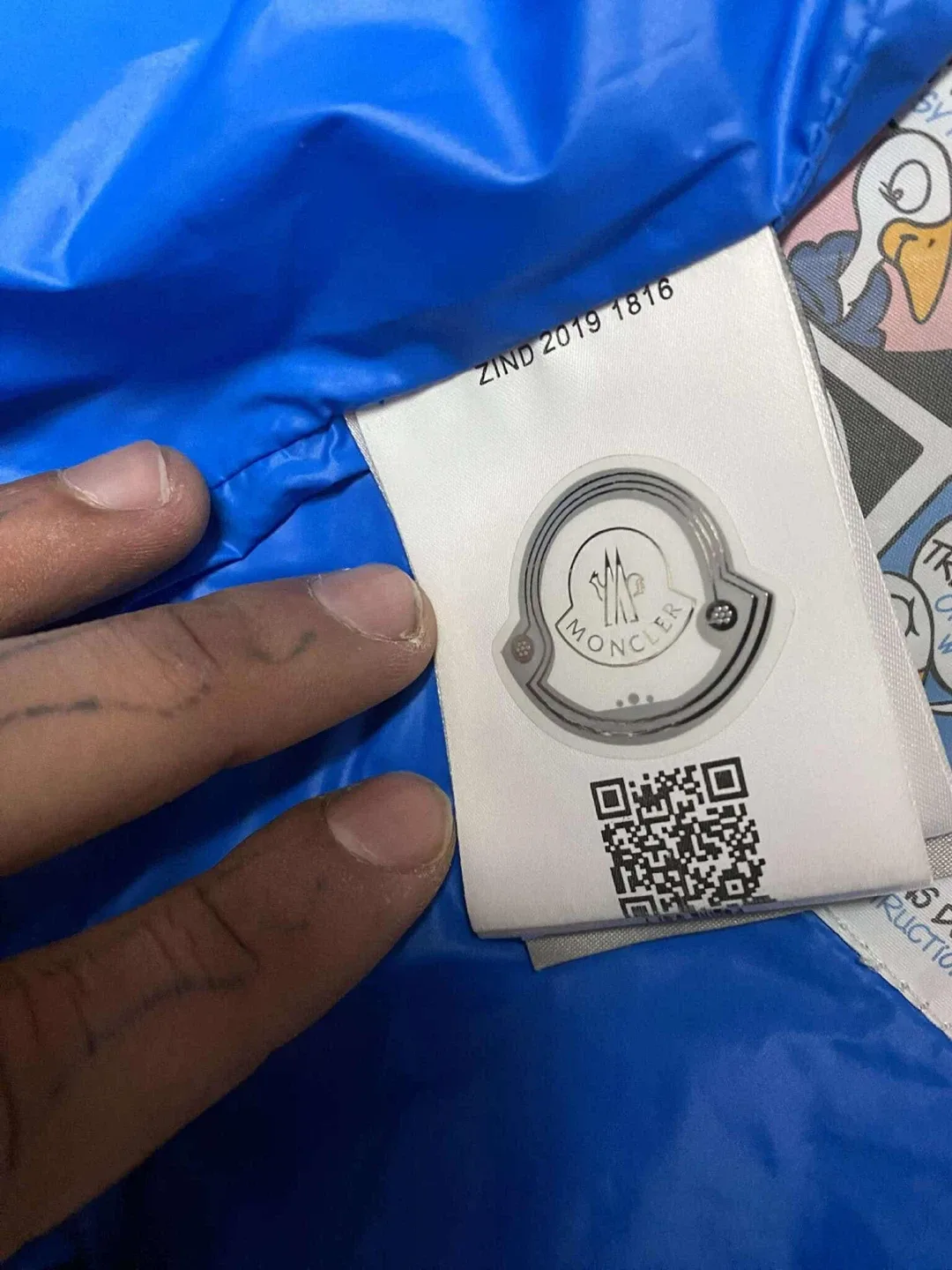 Moncler Blue Down Puffer Jacket image indicator(5)