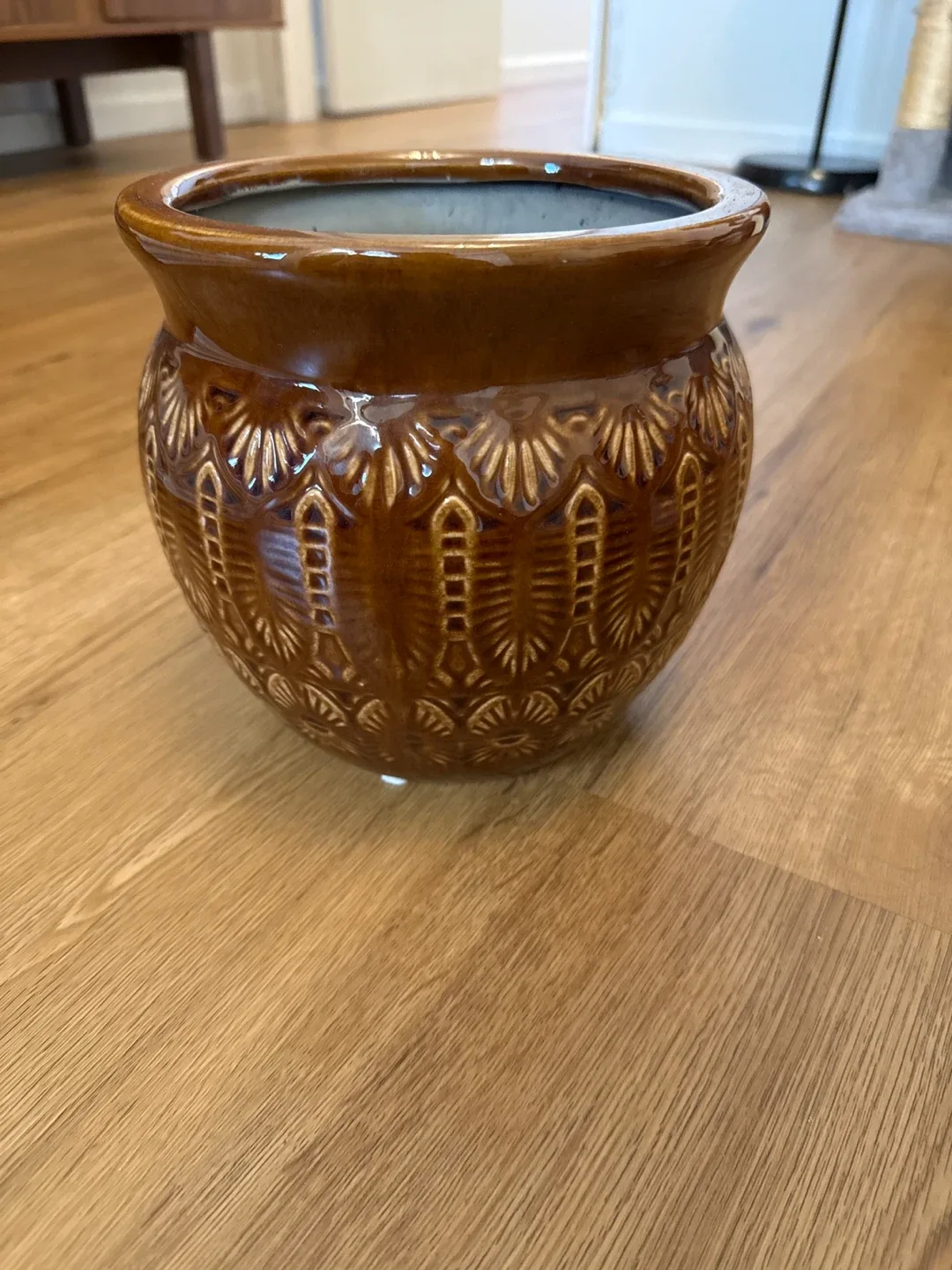 Brown Decorative Ceramic Flower Pot 🥕