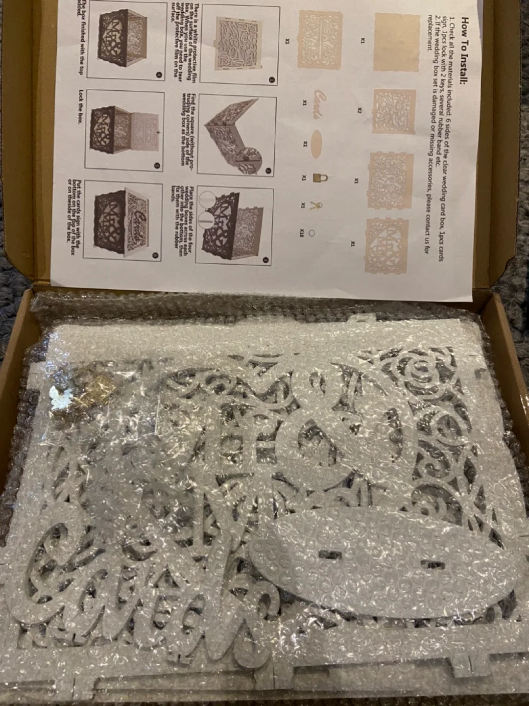 New Wood Wedding Card Box image indicator(4)