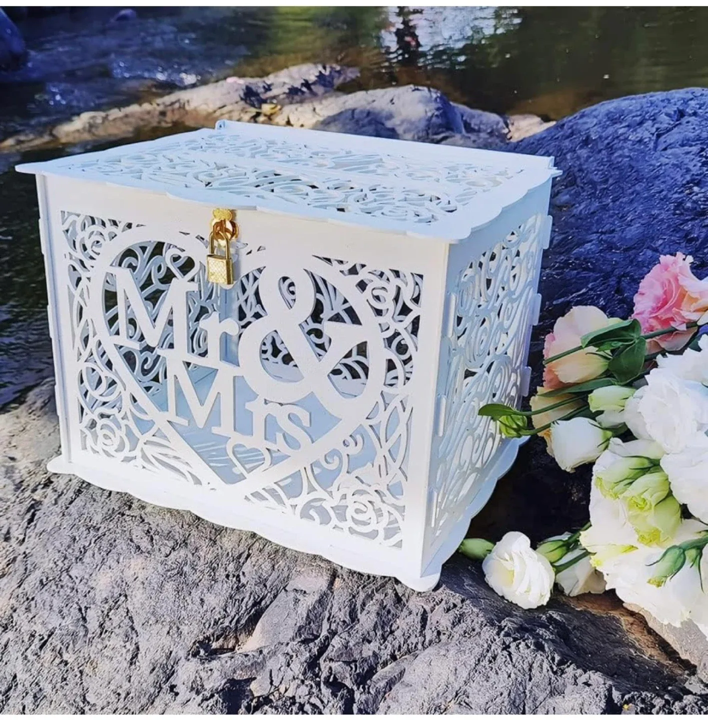 New Wood Wedding Card Box image indicator(3)