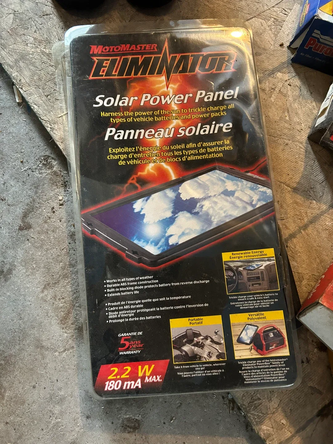 MotoMaster Eliminator Solar Power Panel