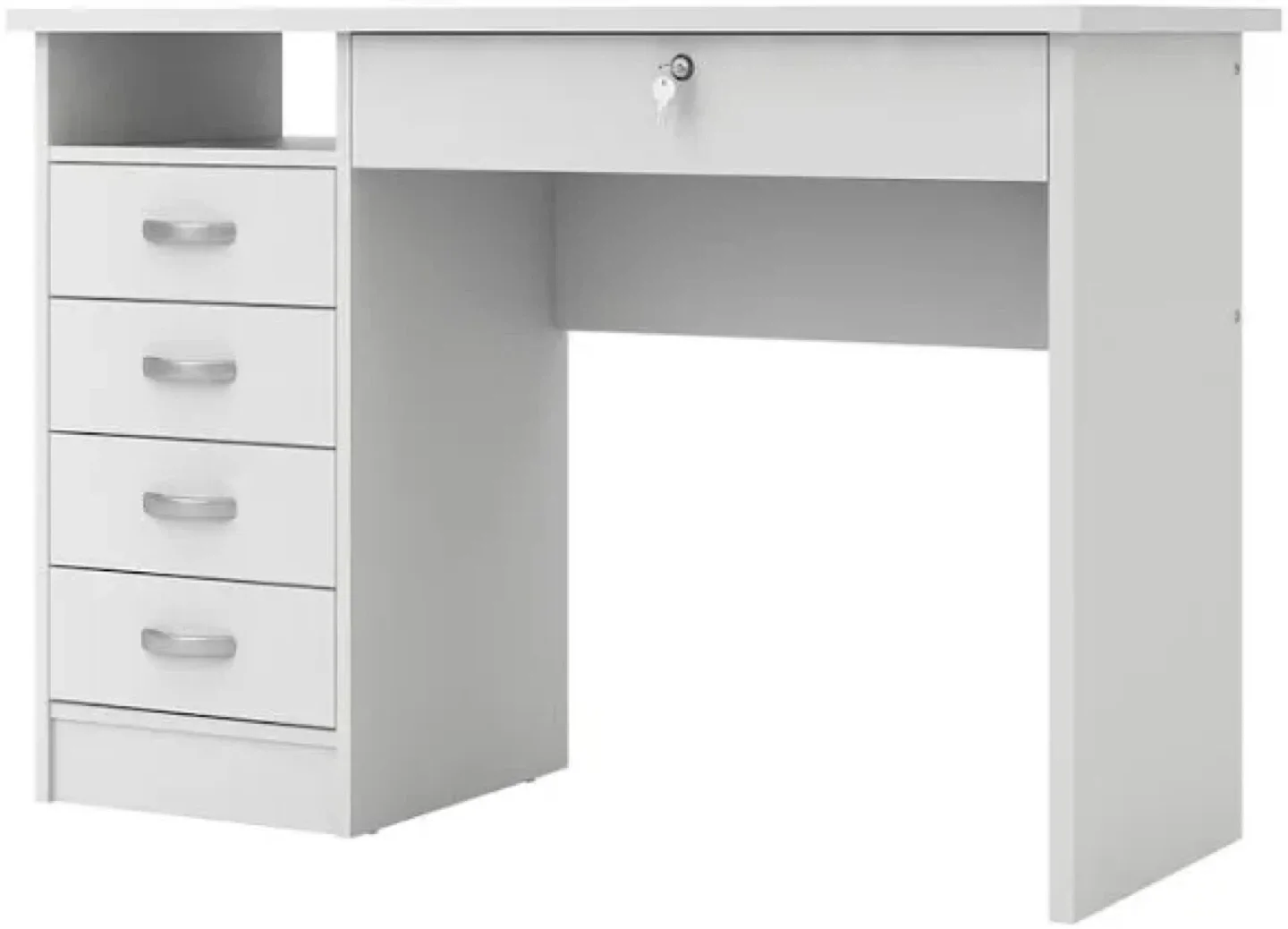 White Computer Desk with Drawers image indicator(2)