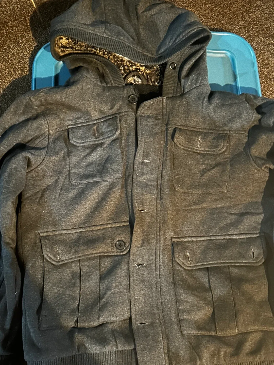 Urban Heritage Grey Men’s Hooded Jacket - Size M image indicator(2)