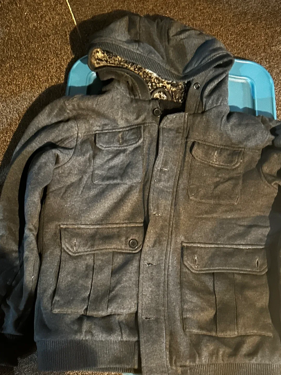 Urban Heritage Grey Men’s Hooded Jacket - Size M thumbnail