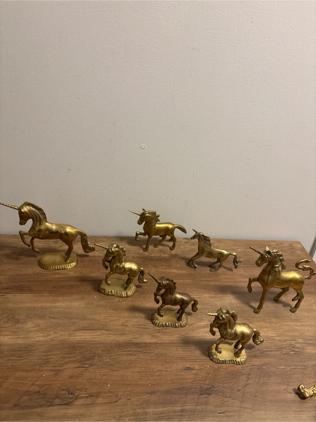 Vintage brass Unicorn Figurines (Set of 7) - photo 3