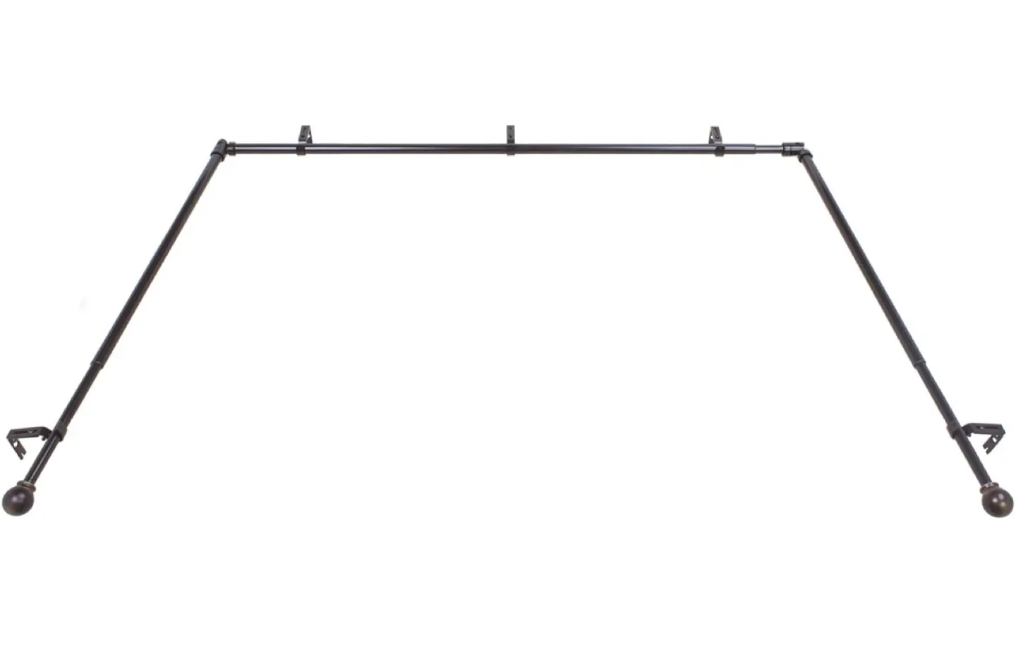 Corner Curtain Rod for L-Shaped or Bay Windows – Bronze image indicator(6)