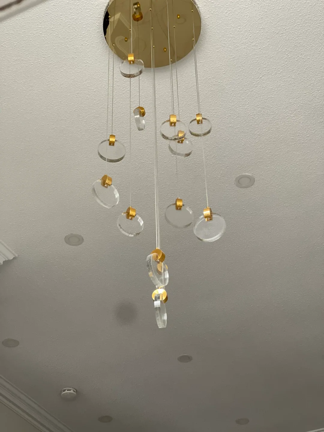Modern Gold & Acrylic Bubble Chandelier image indicator(2)