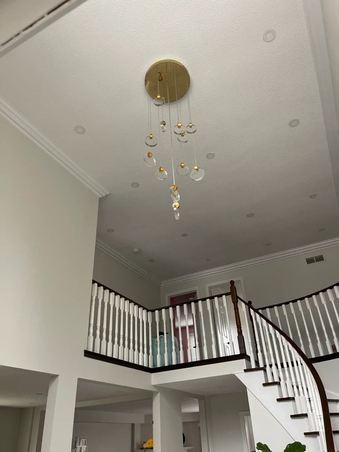 Modern Gold & Acrylic Bubble Chandelier image indicator(3)