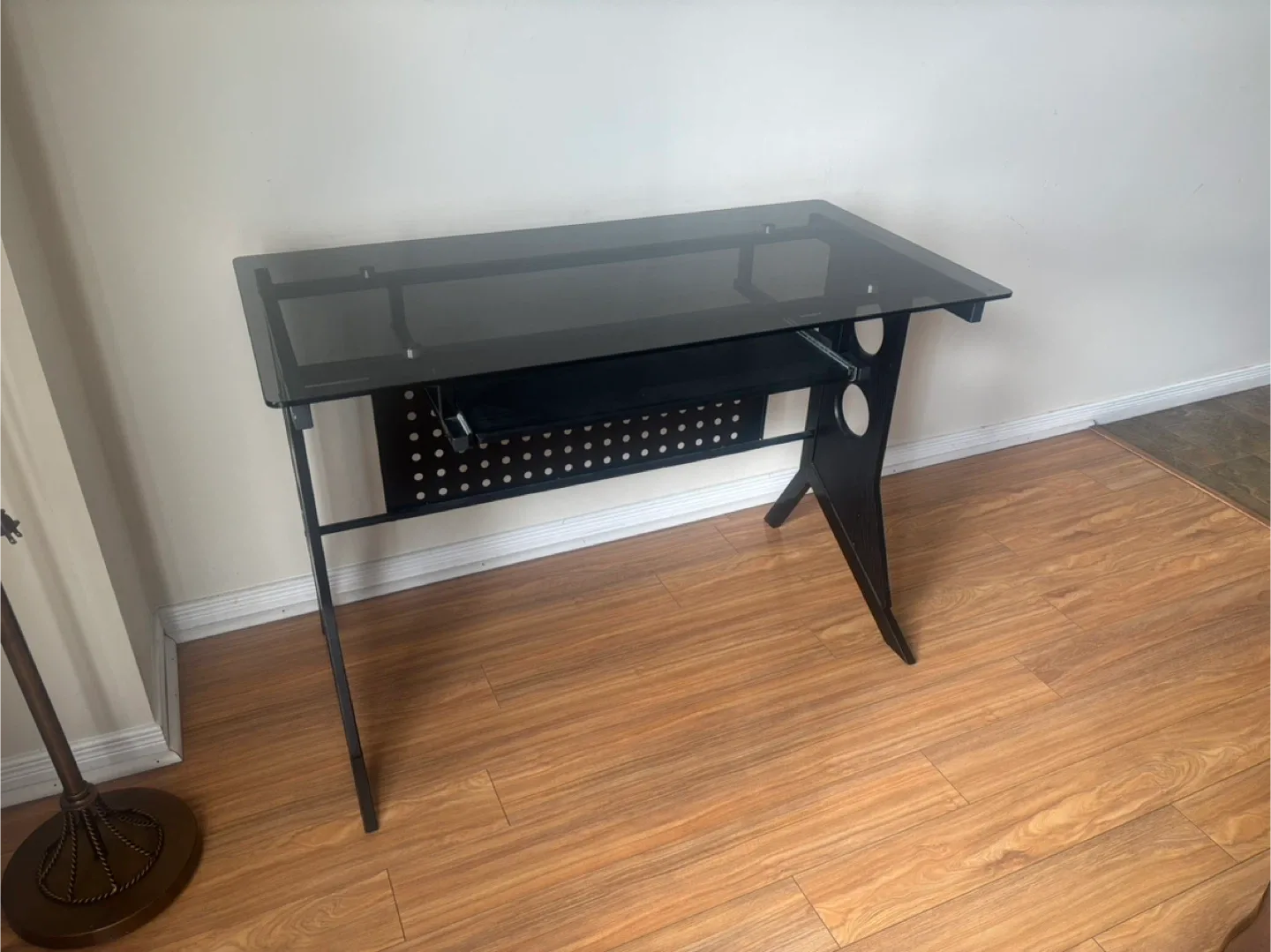 Black Glass Top Computer Desk image indicator(2)