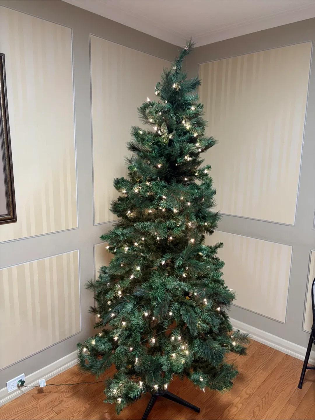 6 1/2 foot pre-lit artificial Christmas tree thumbnail