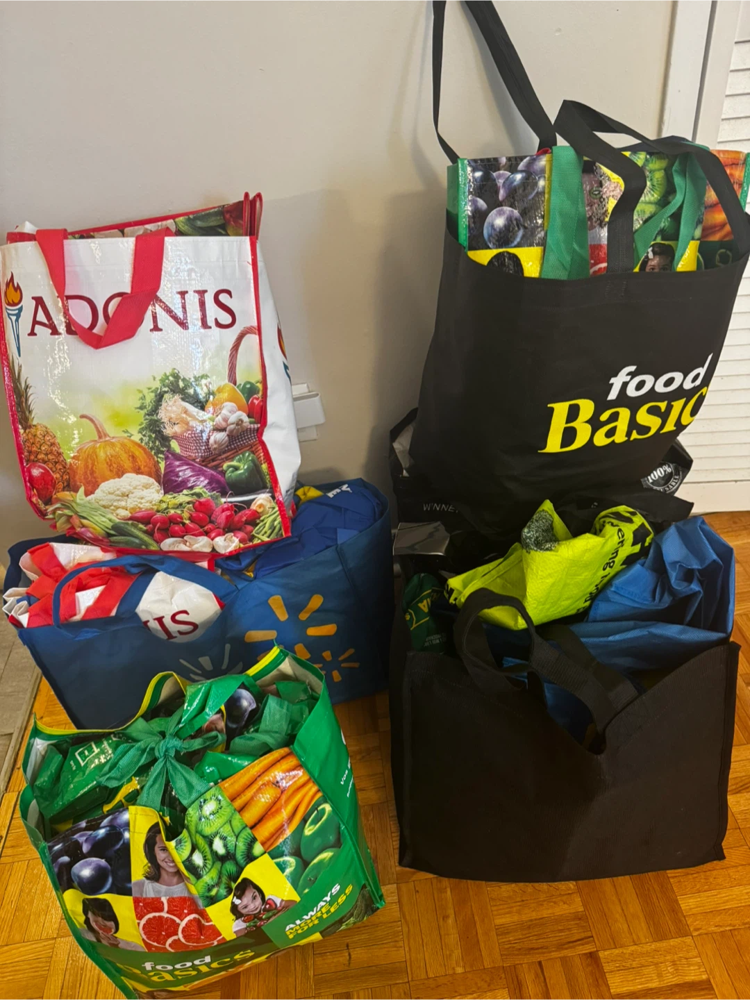 Reusable Grocery Bags - Adonis, Food Basics, Walmart