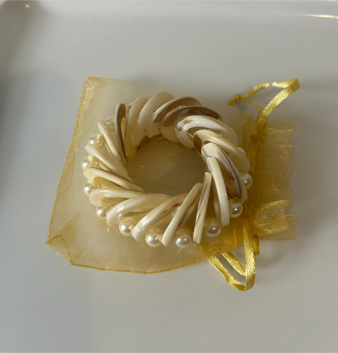 Shell and Pearl Bracelet