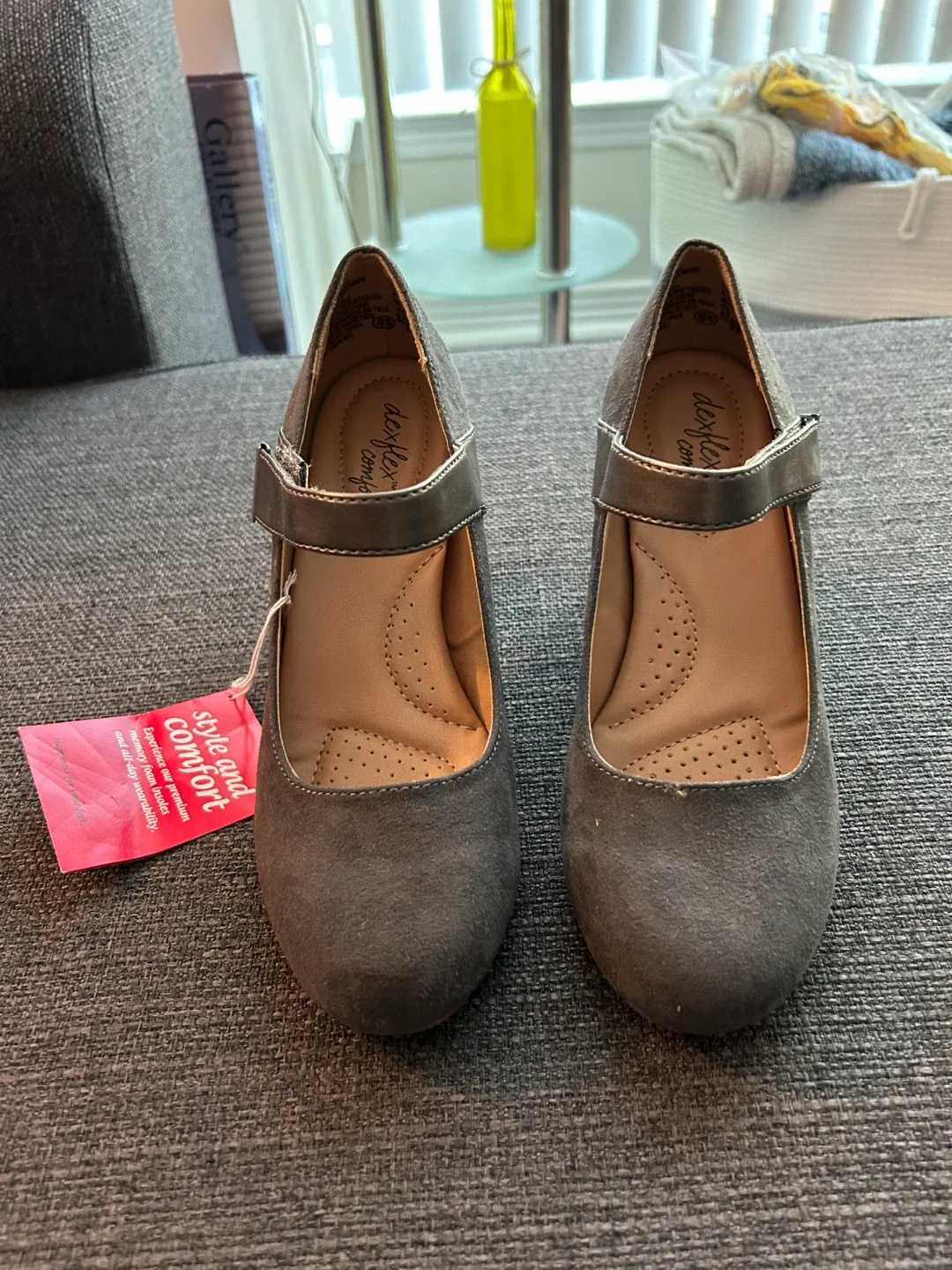 Dexflex Comfort Suede Mary Jane heels thumbnail