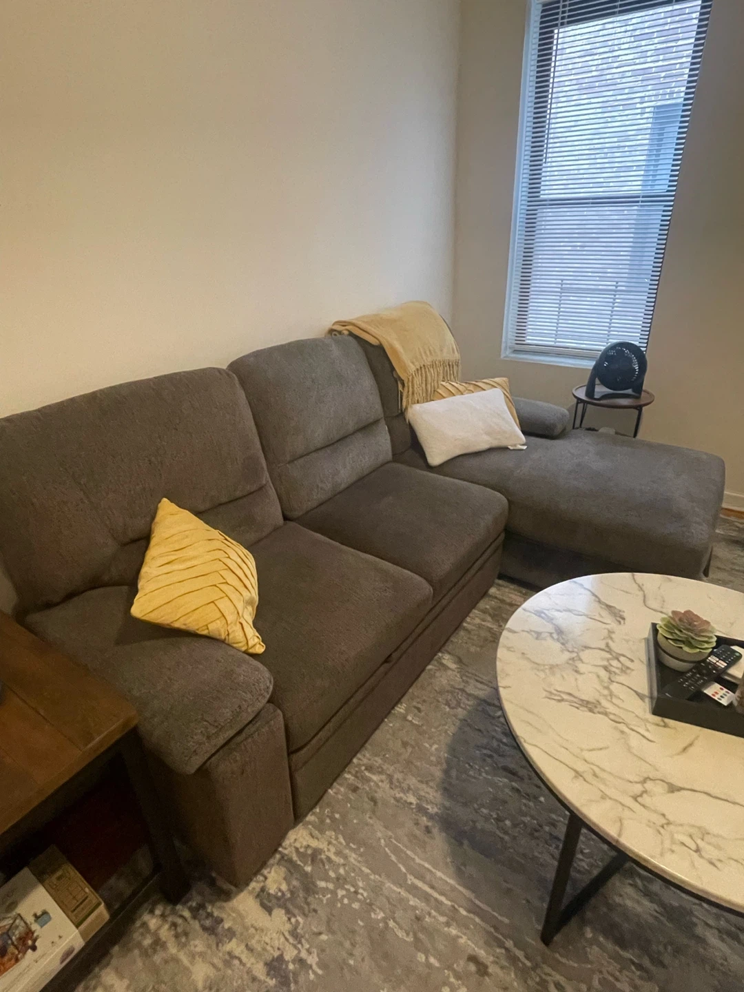 Gray Sectional Sofa with Built in Storage - photo 3