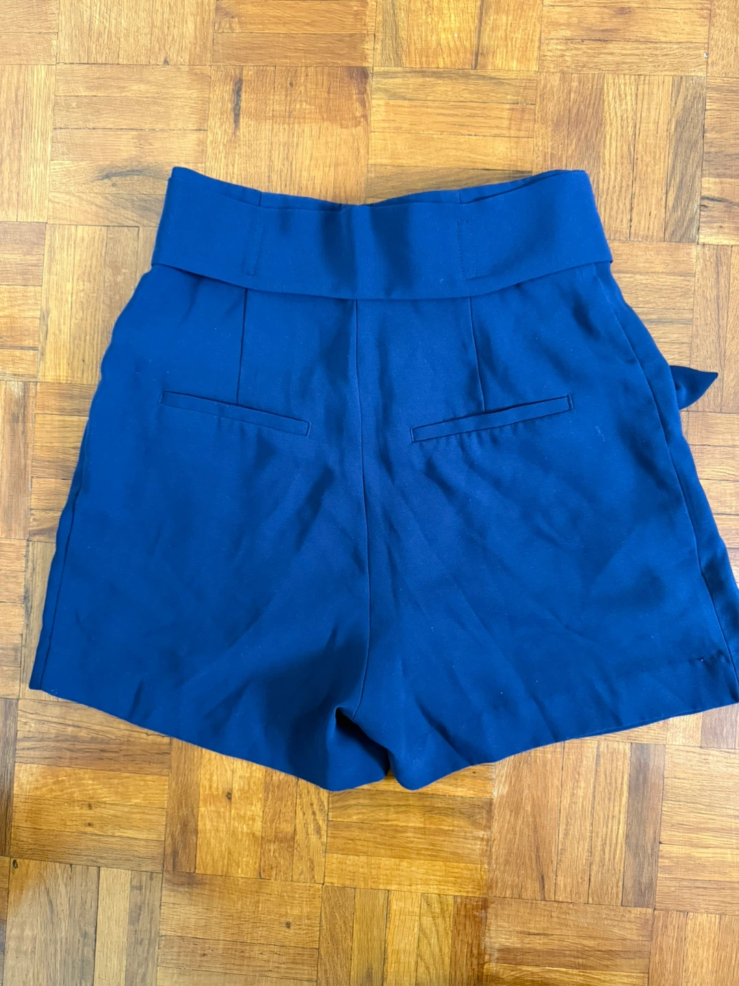 High Waisted Tie Shorts - Blue - photo 2