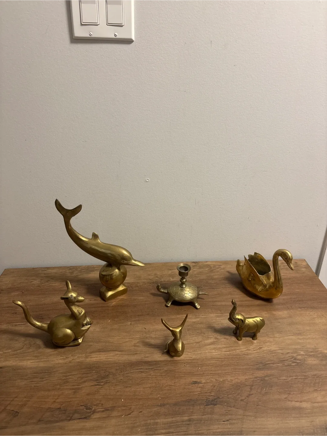 Vintage Brass Animal Figurines - Set of 6 image indicator(2)