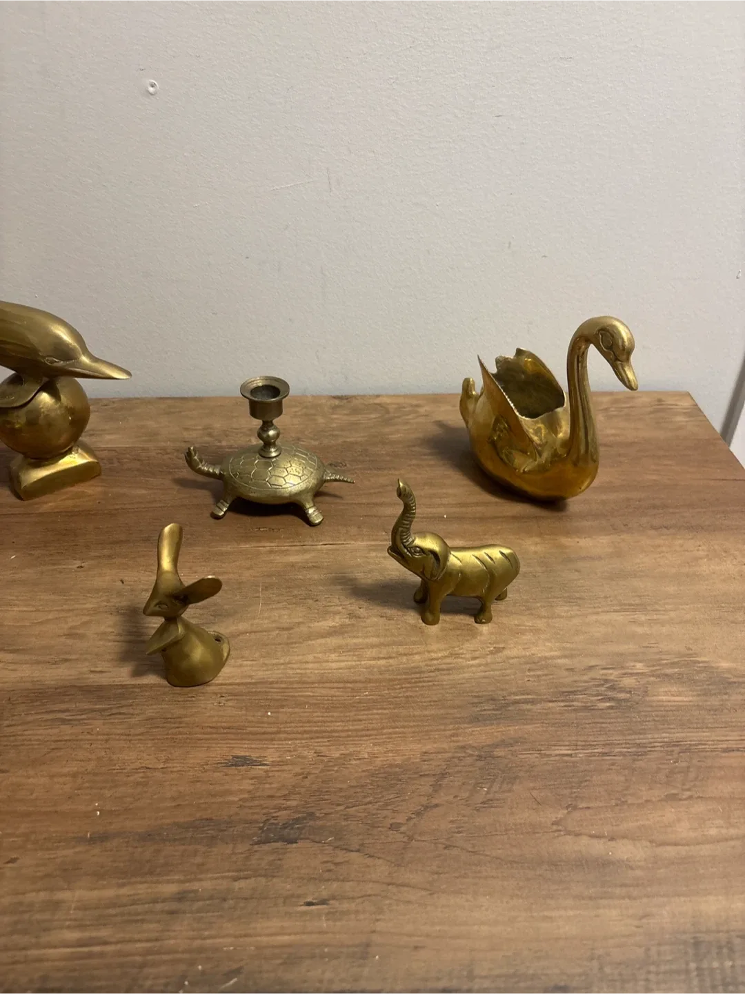 Vintage Brass Animal Figurines - Set of 6 image indicator(5)
