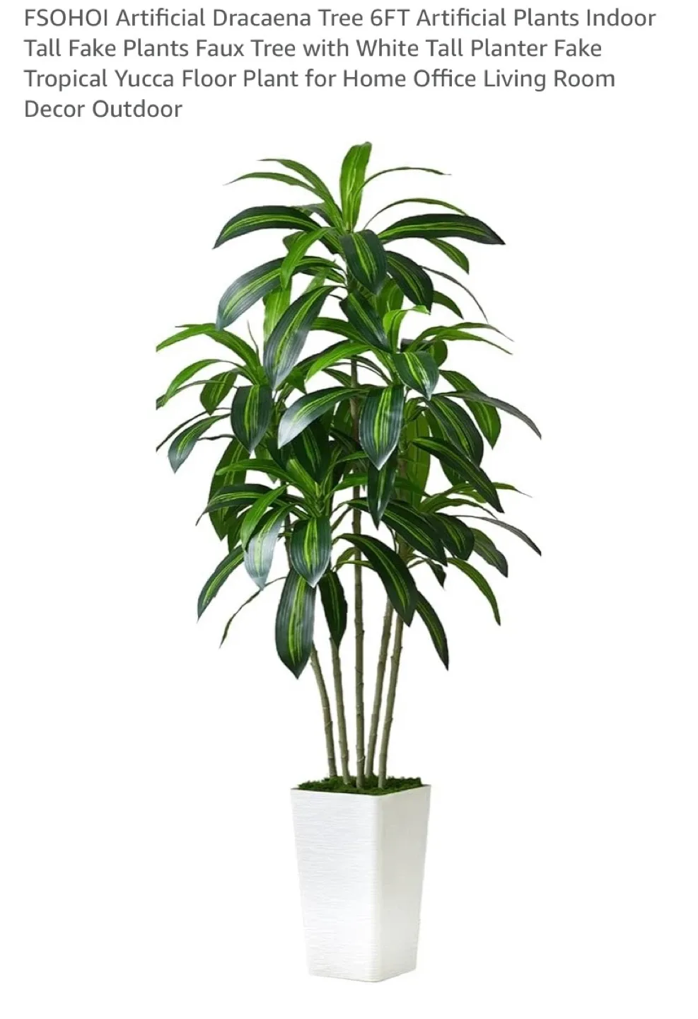 New Artificial Dracaena Tree 6FT image indicator(3)