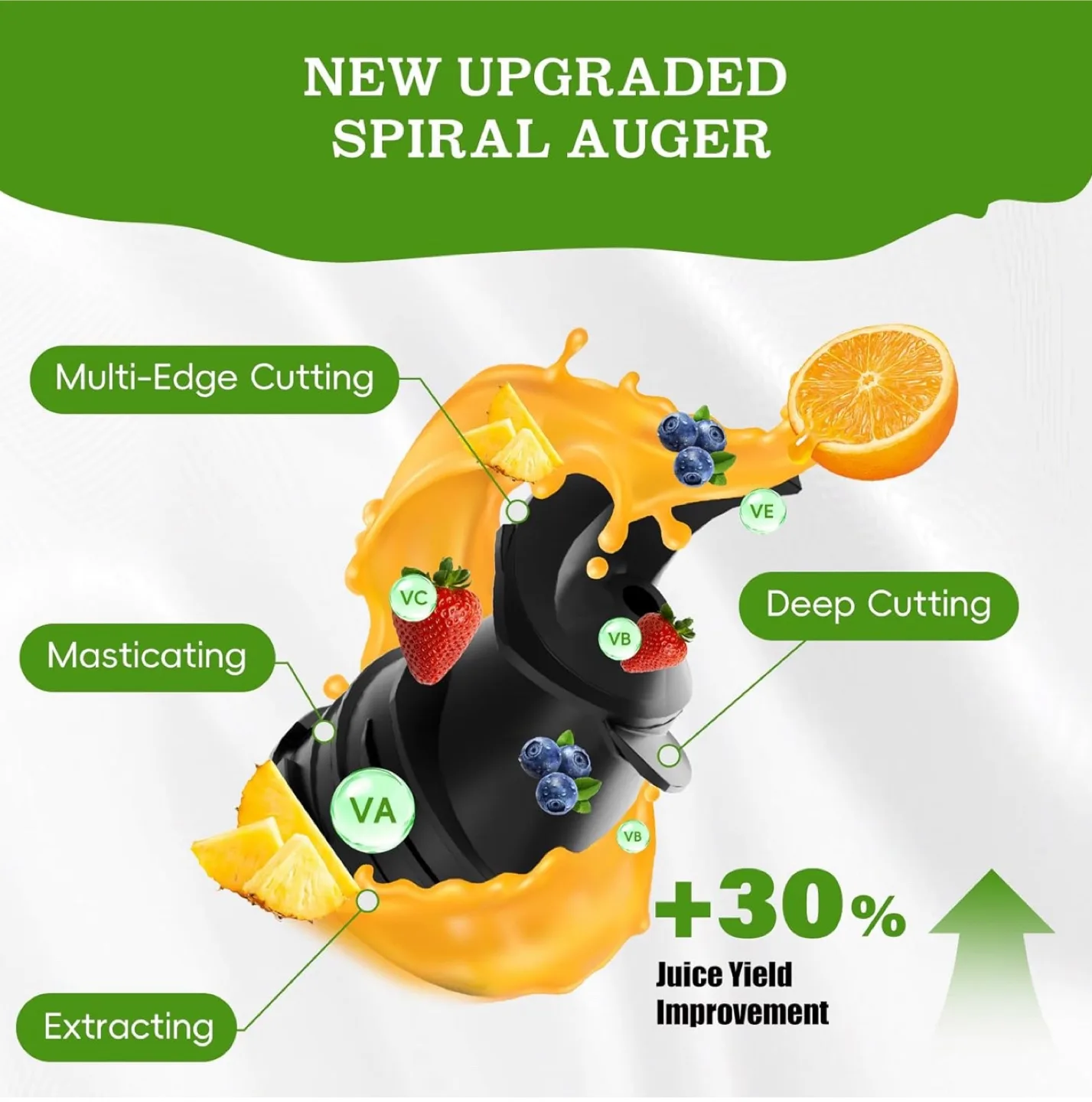 Brand New Cold Press Juicer-Stainless Steel, Wide Chute image indicator(4)