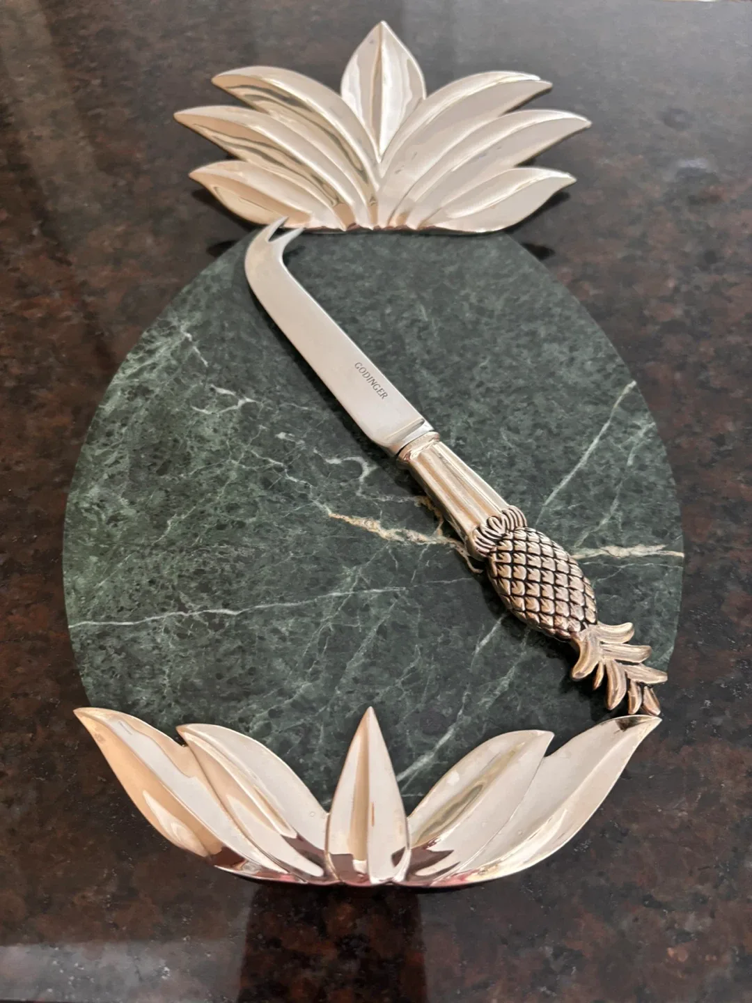 Godinger Marble Cheese Board & Cheese Knife🥕 image indicator(2)