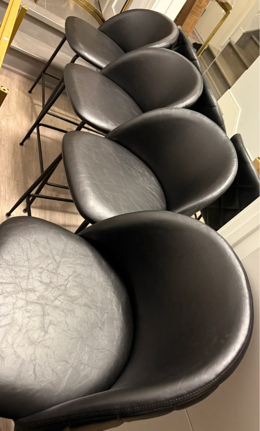 Brand New Black Bar Stools - Set of 4 thumbnail