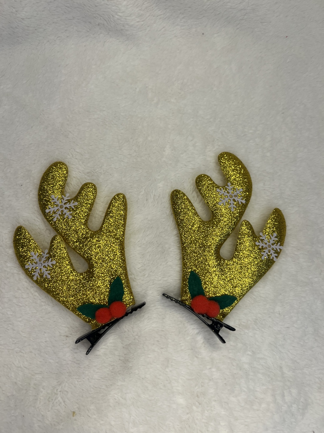 Reindeer Antler Hair Clips - Holiday Accessories