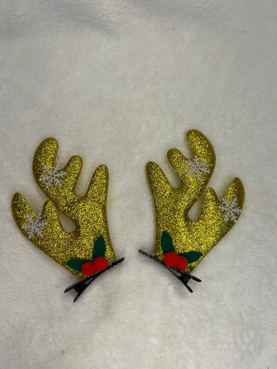 Reindeer Antler Hair Clips - Holiday Accessories