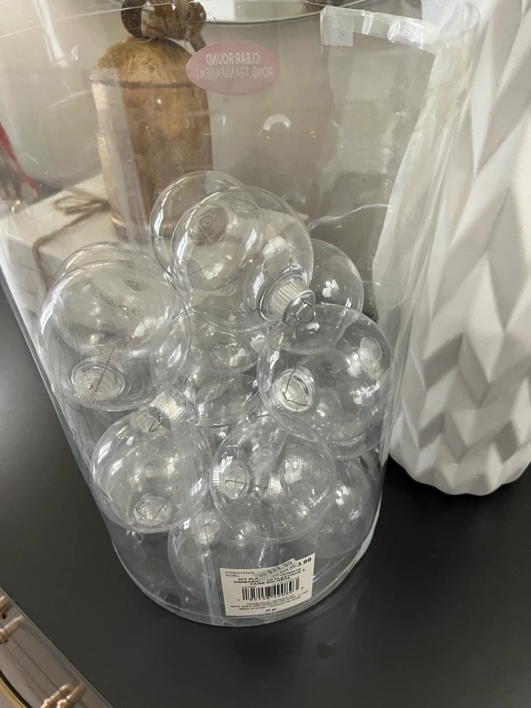 Clear Round Christmas Ornaments image indicator(2)