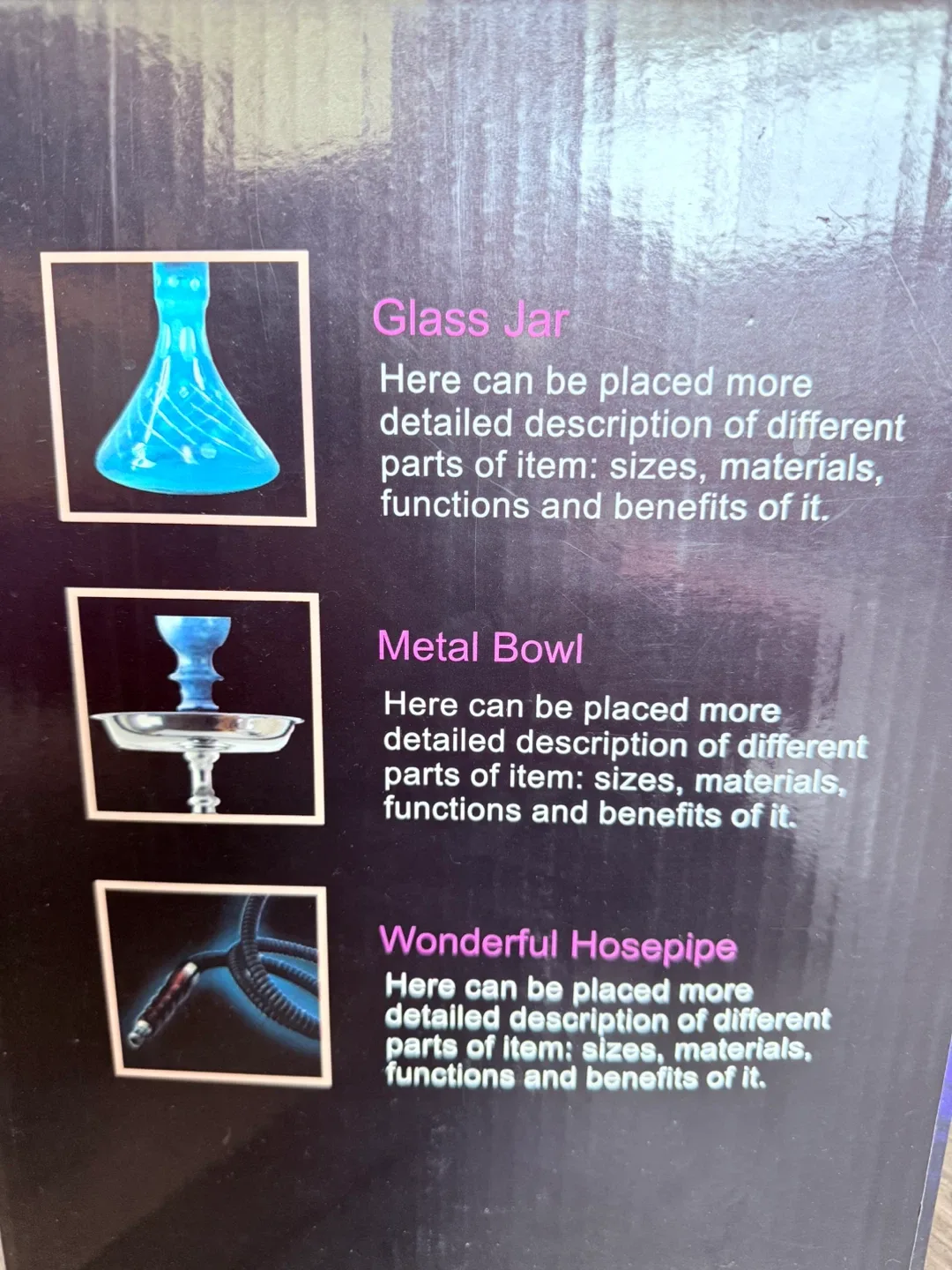 Blue Khalil Mamoon Hookah with Accessories image indicator(7)