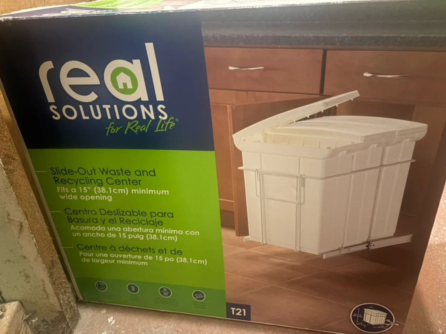 Real Solutions Slide-Out Waste & Recycling Center image indicator(2)