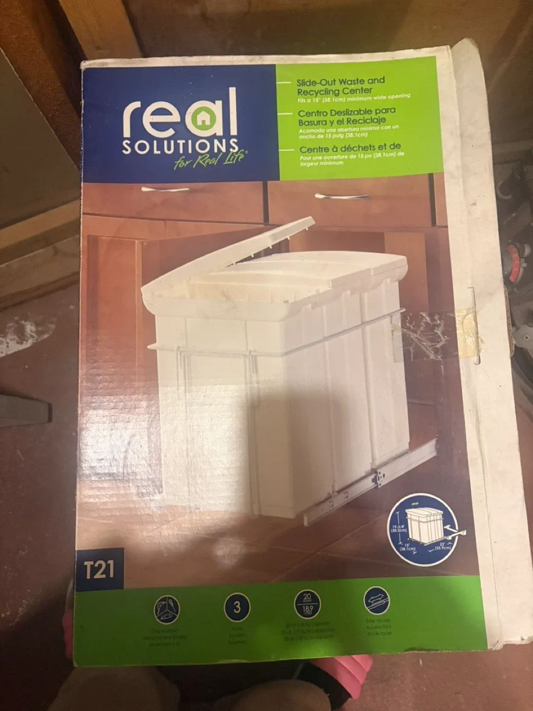 Real Solutions Slide-Out Waste & Recycling Center