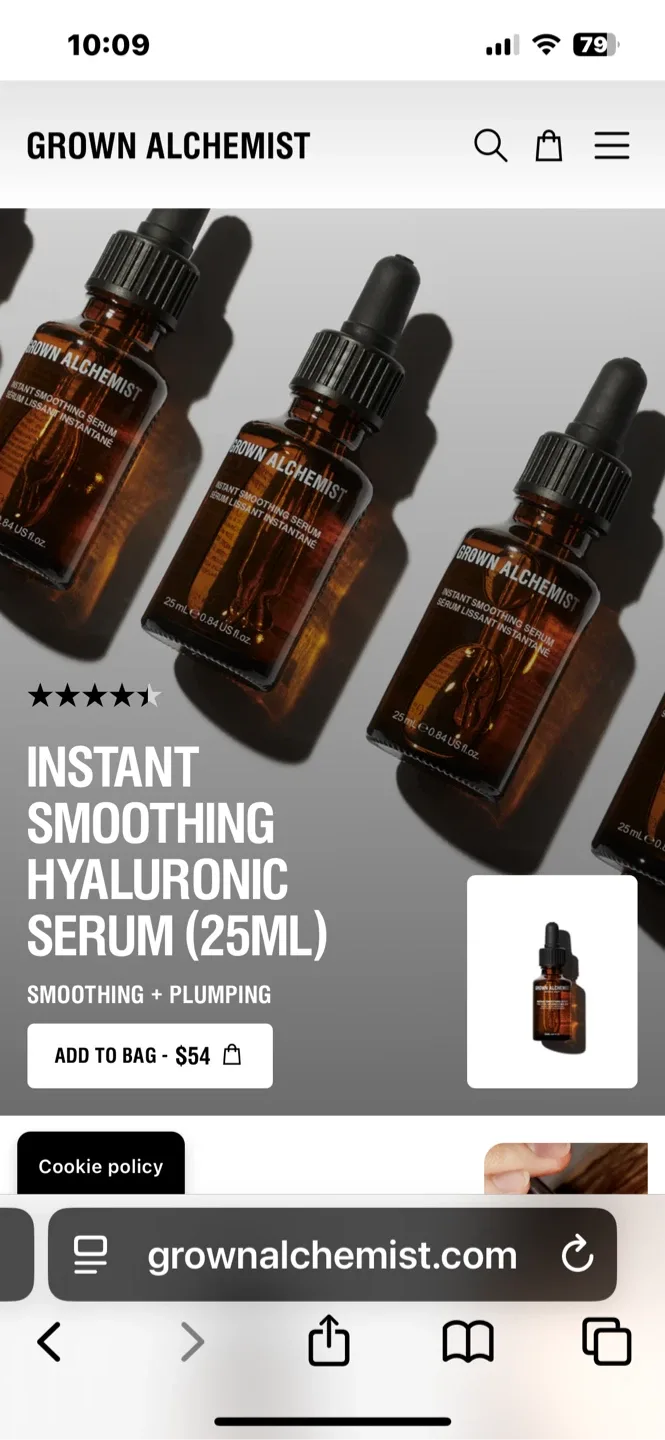 Grown Alchemist Instant Smoothing Hyaluronic Serum (25ml) image indicator(3)